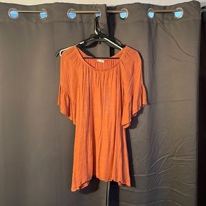 Orange xs off shoulder dress